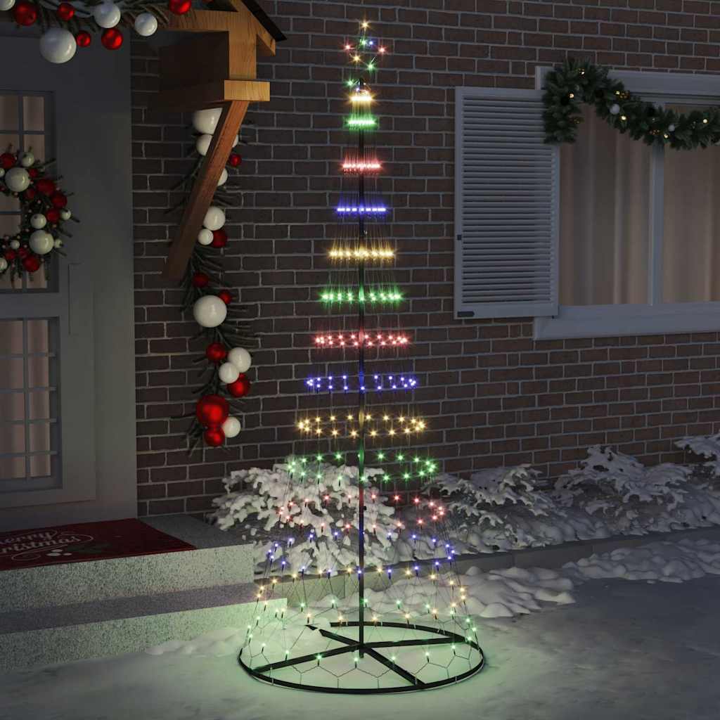 LED Christmas Tree Multicolour 100 x 100 x 250 cm Metal
